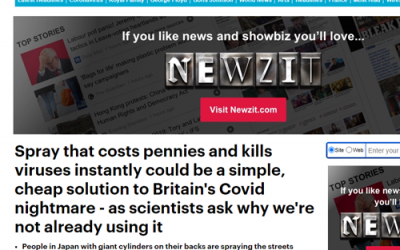 Spray that costs pennies and kills viruses instantly could be a simple, cheap solution to Britain’s Covid nightmare