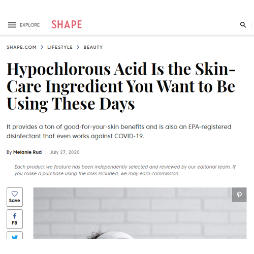 Hypochlorous Acid Is the Skin-Care Ingredient You Want to Be Using These Days